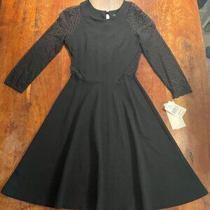 French Connection Lace Sleeve Fit & Flare Dress NWT Size 4